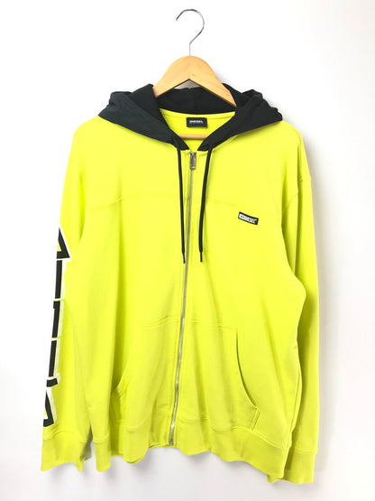 【中古品】【メンズ】 DIESEL ディーゼル BMOWT-BRANDON-Z フルジップ パーカー 141-260921-na-01-tagh サイズ：XXL カラー：イエロー 万代Net店