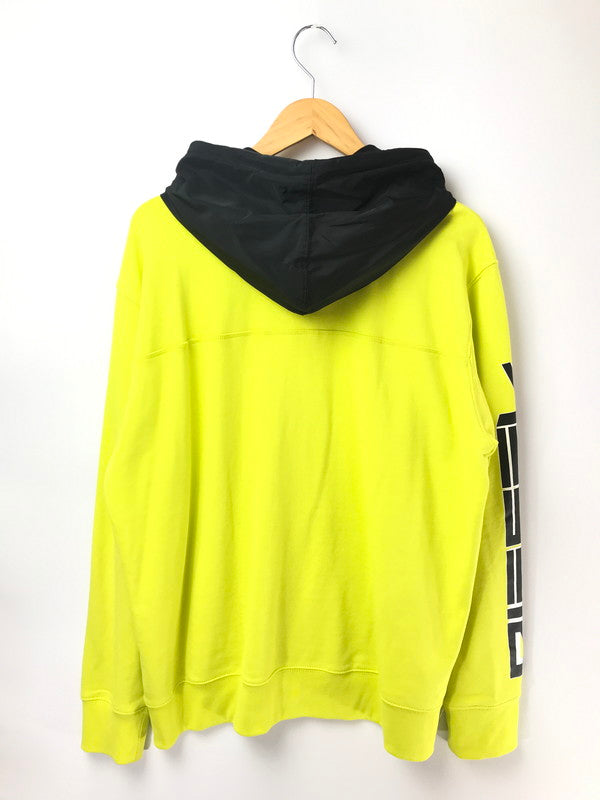 【中古品】【メンズ】 DIESEL ディーゼル BMOWT-BRANDON-Z フルジップ パーカー 141-260921-na-01-tagh サイズ：XXL カラー：イエロー 万代Net店
