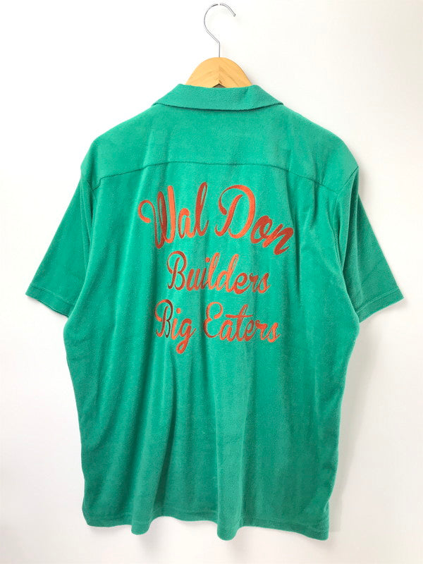 【中古品】【メンズ】 HOUSTON ヒューストン PILE BOWLING SHIRT 41229 パイル ボーリングシャツ 半袖シャツ 145-260919-na-04-tagh サイズ：XXL カラー：グリーン 万代Net店