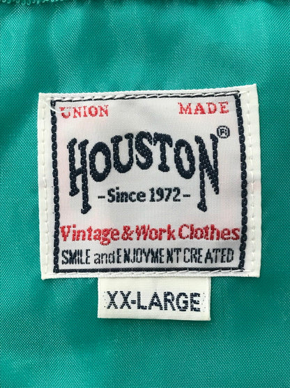 【中古品】【メンズ】 HOUSTON ヒューストン PILE BOWLING SHIRT 41229 パイル ボーリングシャツ 半袖シャツ 145-260919-na-04-tagh サイズ：XXL カラー：グリーン 万代Net店
