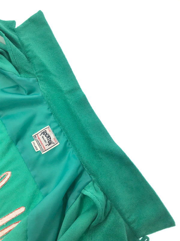 【中古品】【メンズ】 HOUSTON ヒューストン PILE BOWLING SHIRT 41229 パイル ボーリングシャツ 半袖シャツ 145-260919-na-04-tagh サイズ：XXL カラー：グリーン 万代Net店
