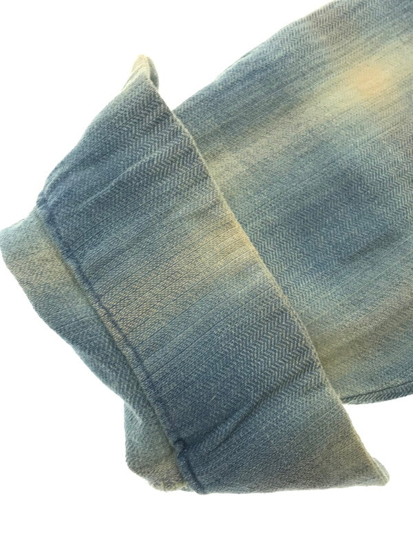 【中古品】【メンズ】 HOUSTON ヒューストン INDIGO HERRINGBONE OMBRE CHECK SHIRT 41164 インディゴ ヘリンボーン オンブレー チェックシャツ 長袖シャツ 145-260919-na-05-tagh サイズ：XL カラー：VINTAGE WASH 万代Net店