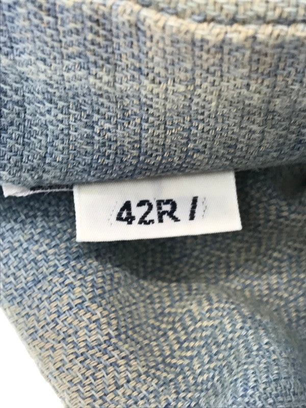 【中古品】【メンズ】 HOUSTON ヒューストン INDIGO HERRINGBONE OMBRE CHECK SHIRT 41164 インディゴ ヘリンボーン オンブレー チェックシャツ 長袖シャツ 145-260919-na-05-tagh サイズ：XL カラー：VINTAGE WASH 万代Net店