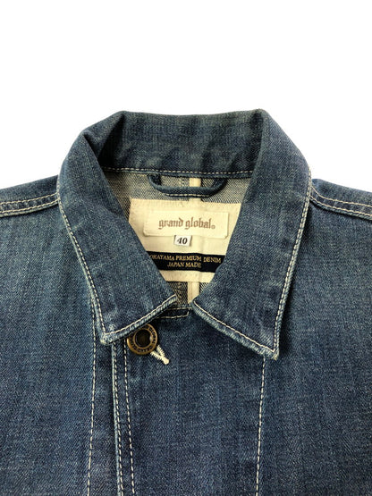 【中古品】【メンズ】 GRAND GLOBAL グランドグローバル OKAYAMA DENIM JACKET 岡山 デニムジャケット ライトアウター 145-261001-na-25-tagh サイズ：40 カラー：インディゴ 万代Net店