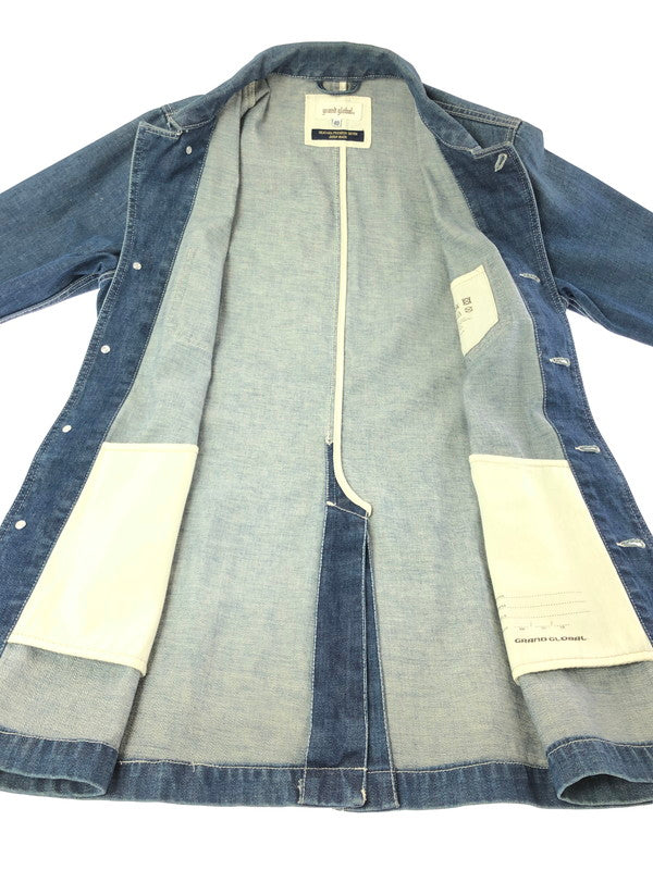 【中古品】【メンズ】 GRAND GLOBAL グランドグローバル OKAYAMA DENIM JACKET 岡山 デニムジャケット ライトアウター 145-261001-na-25-tagh サイズ：40 カラー：インディゴ 万代Net店