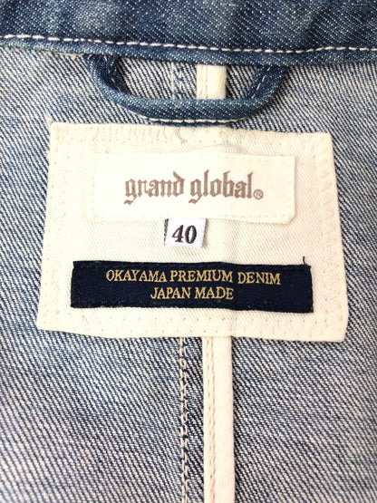 【中古品】【メンズ】 GRAND GLOBAL グランドグローバル OKAYAMA DENIM JACKET 岡山 デニムジャケット ライトアウター 145-261001-na-25-tagh サイズ：40 カラー：インディゴ 万代Net店