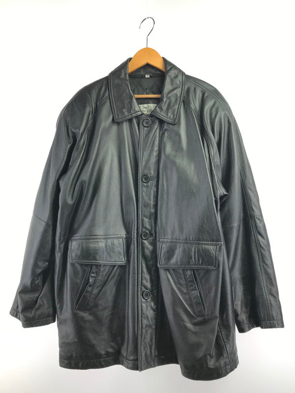 【中古品】【メンズ】 TIME&TIDE タイムアンドタイド LEATHER COAT TKK7316 レザーコート アウター 147-261025-na-06-tagh サイズ：L カラー：ブラック 万代Net店