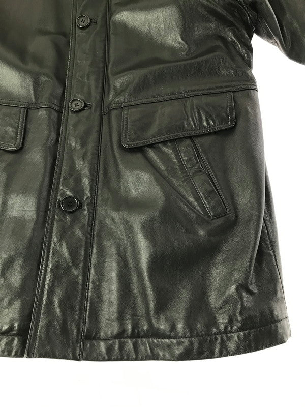 【中古品】【メンズ】 TIME&TIDE タイムアンドタイド LEATHER COAT TKK7316 レザーコート アウター 147-261025-na-06-tagh サイズ：L カラー：ブラック 万代Net店