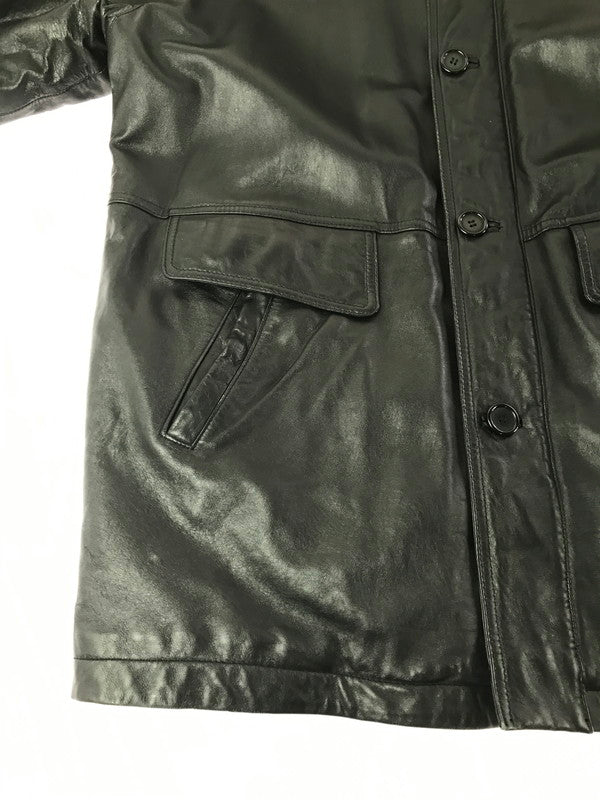 【中古品】【メンズ】 TIME&TIDE タイムアンドタイド LEATHER COAT TKK7316 レザーコート アウター 147-261025-na-06-tagh サイズ：L カラー：ブラック 万代Net店