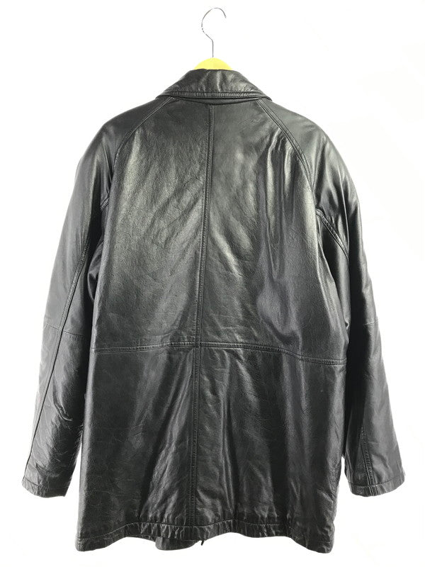 【中古品】【メンズ】 TIME&TIDE タイムアンドタイド LEATHER COAT TKK7316 レザーコート アウター 147-261025-na-06-tagh サイズ：L カラー：ブラック 万代Net店