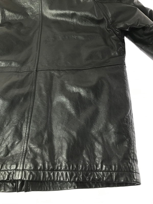 【中古品】【メンズ】 TIME&TIDE タイムアンドタイド LEATHER COAT TKK7316 レザーコート アウター 147-261025-na-06-tagh サイズ：L カラー：ブラック 万代Net店