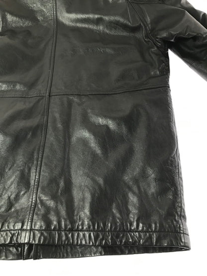 【中古品】【メンズ】 TIME&TIDE タイムアンドタイド LEATHER COAT TKK7316 レザーコート アウター 147-261025-na-06-tagh サイズ：L カラー：ブラック 万代Net店