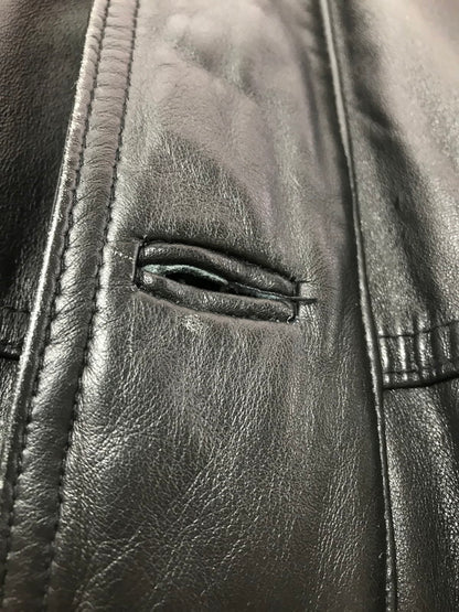 【中古品】【メンズ】 TIME&TIDE タイムアンドタイド LEATHER COAT TKK7316 レザーコート アウター 147-261025-na-06-tagh サイズ：L カラー：ブラック 万代Net店