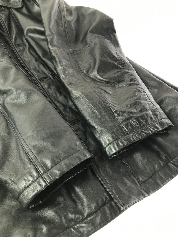 【中古品】【メンズ】 TIME&TIDE タイムアンドタイド LEATHER COAT TKK7316 レザーコート アウター 147-261025-na-06-tagh サイズ：L カラー：ブラック 万代Net店