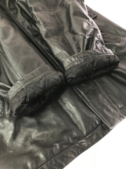 【中古品】【メンズ】 TIME&TIDE タイムアンドタイド LEATHER COAT TKK7316 レザーコート アウター 147-261025-na-06-tagh サイズ：L カラー：ブラック 万代Net店