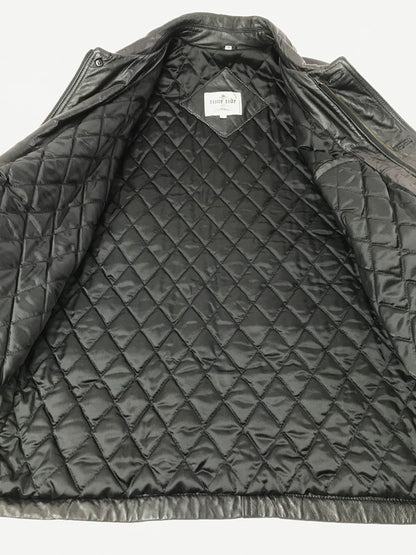 【中古品】【メンズ】 TIME&TIDE タイムアンドタイド LEATHER COAT TKK7316 レザーコート アウター 147-261025-na-06-tagh サイズ：L カラー：ブラック 万代Net店