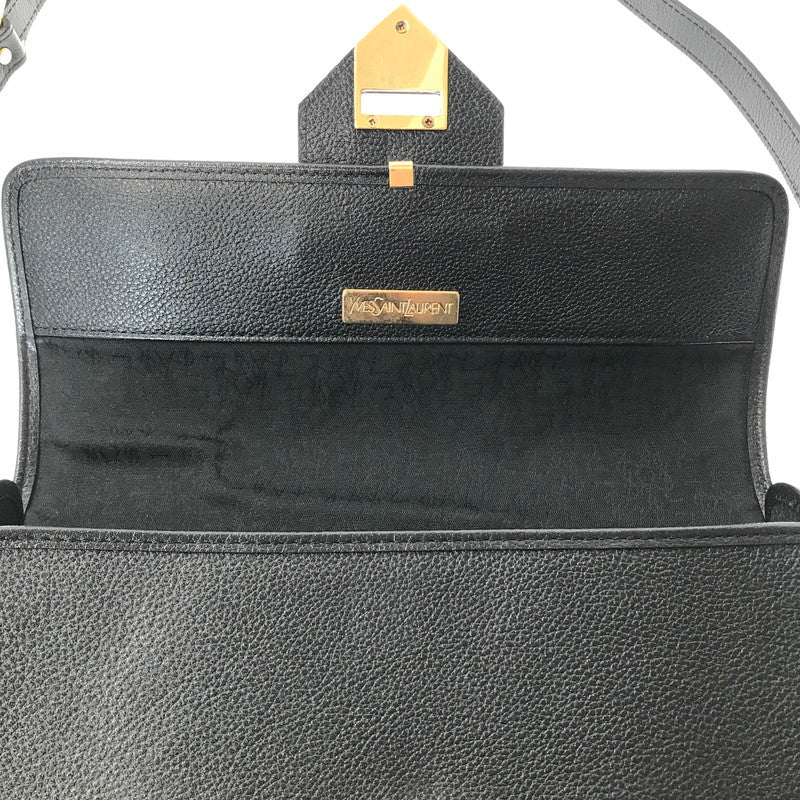 【中古品】【レディース】 YVES SAINT LAURENT イヴ・サンローラン CASSANDRA SHOULDER BAG カサンドラショルダーバッグ カバン 180-260923-rt-13-tagh カラー：ブラック 万代Net店
