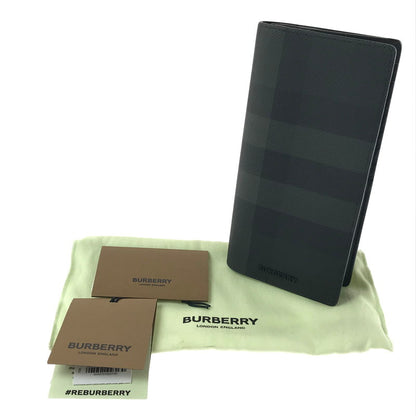 【中古美品】【メンズ】 BURBERRY バーバリー LONG WALLET 8070199 ロングウォレット 長財布 200-261013-na-24-tagh カラー：チャコール 万代Net店