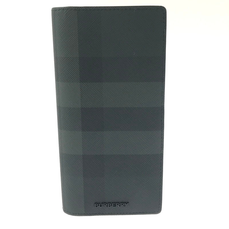 【中古美品】【メンズ】 BURBERRY バーバリー LONG WALLET 8070199 ロングウォレット 長財布 200-261013-na-24-tagh カラー：チャコール 万代Net店