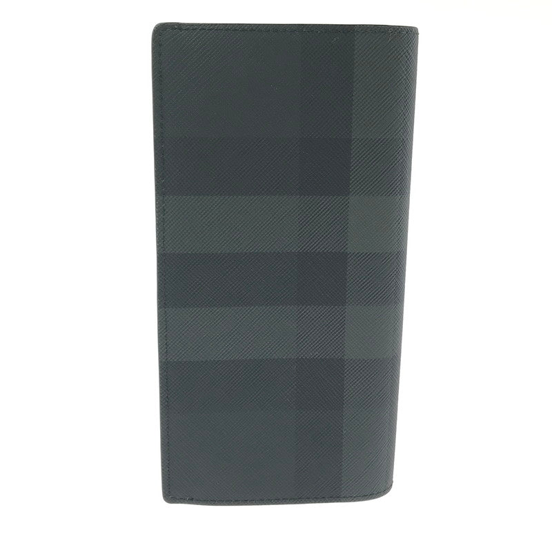 【中古美品】【メンズ】 BURBERRY バーバリー LONG WALLET 8070199 ロングウォレット 長財布 200-261013-na-24-tagh カラー：チャコール 万代Net店