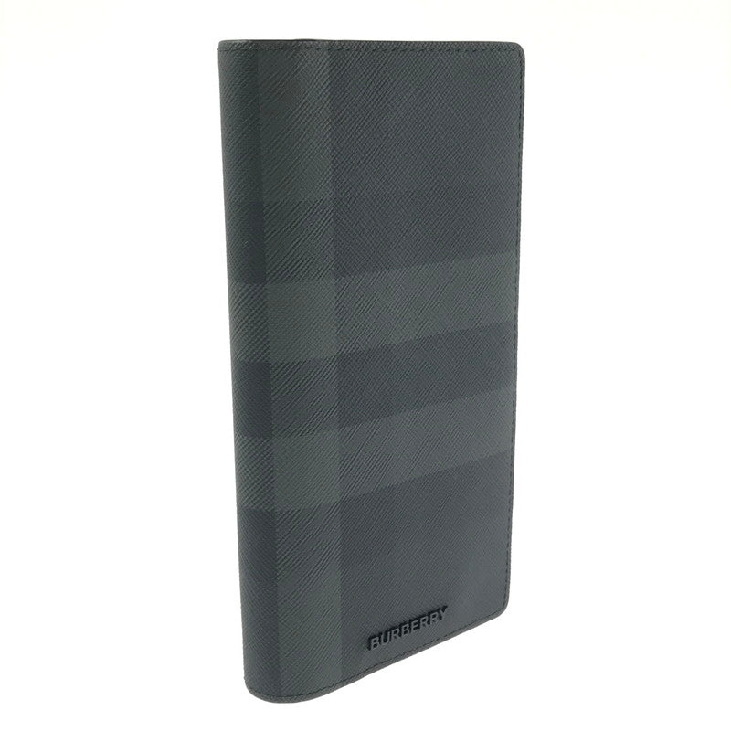 【中古美品】【メンズ】 BURBERRY バーバリー LONG WALLET 8070199 ロングウォレット 長財布 200-261013-na-24-tagh カラー：チャコール 万代Net店