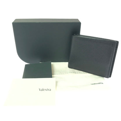 【中古品】【メンズ】 VALEXTRA ヴァレクストラ COMPACT WALETT コンパクト ウォレット 二つ折り財布 200-261013-na-30-tagh カラー：ブラック 万代Net店