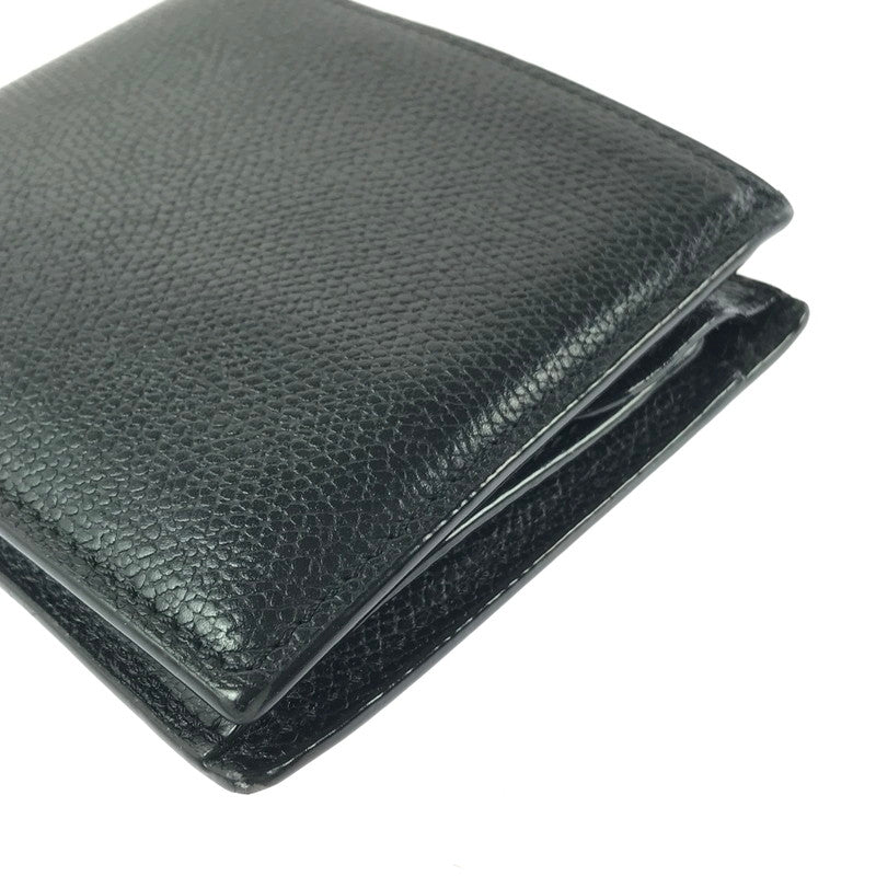 【中古品】【メンズ】 VALEXTRA ヴァレクストラ COMPACT WALETT コンパクト ウォレット 二つ折り財布 200-261013-na-30-tagh カラー：ブラック 万代Net店