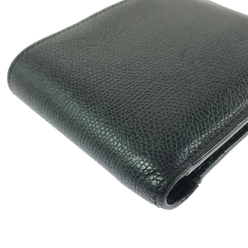 【中古品】【メンズ】 VALEXTRA ヴァレクストラ COMPACT WALETT コンパクト ウォレット 二つ折り財布 200-261013-na-30-tagh カラー：ブラック 万代Net店