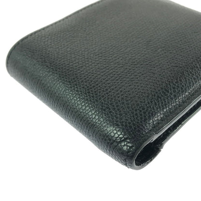【中古品】【メンズ】 VALEXTRA ヴァレクストラ COMPACT WALETT コンパクト ウォレット 二つ折り財布 200-261013-na-30-tagh カラー：ブラック 万代Net店
