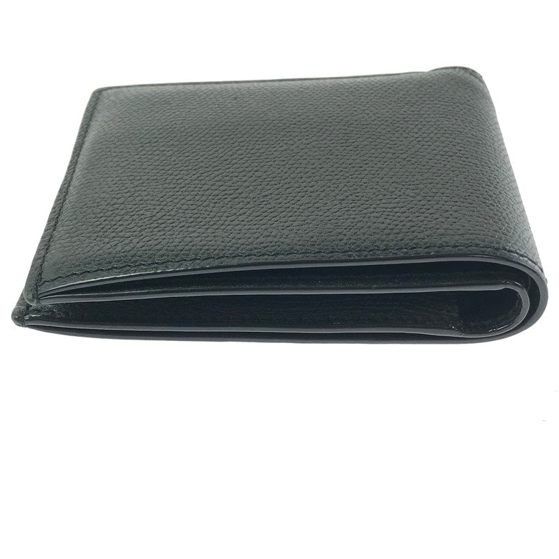 【中古品】【メンズ】 VALEXTRA ヴァレクストラ COMPACT WALETT コンパクト ウォレット 二つ折り財布 200-261013-na-30-tagh カラー：ブラック 万代Net店