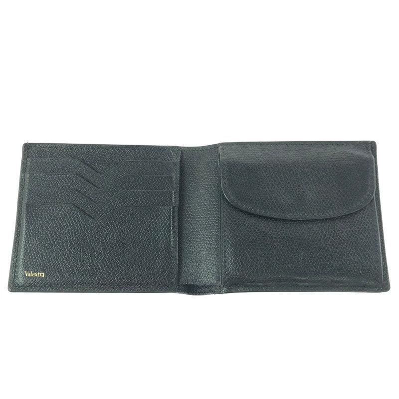 【中古品】【メンズ】 VALEXTRA ヴァレクストラ COMPACT WALETT コンパクト ウォレット 二つ折り財布 200-261013-na-30-tagh カラー：ブラック 万代Net店