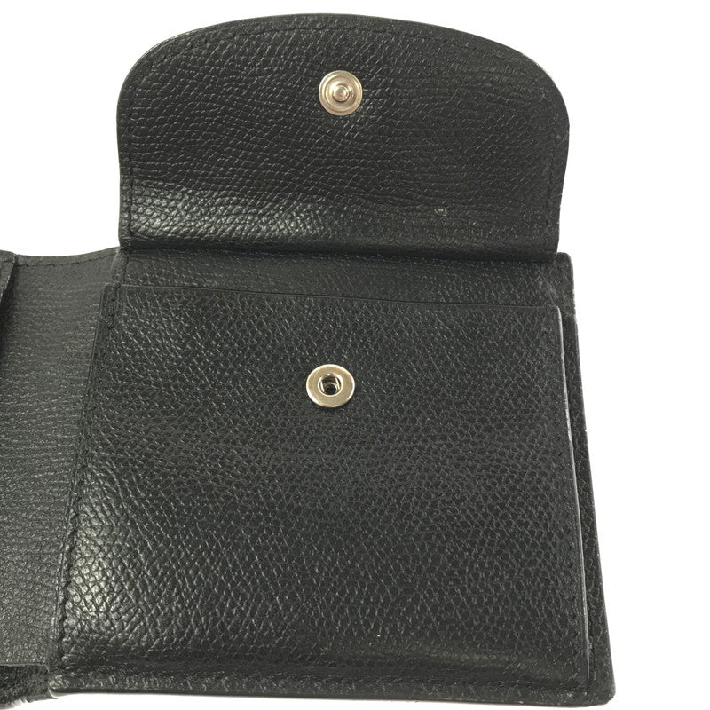 【中古品】【メンズ】 VALEXTRA ヴァレクストラ COMPACT WALETT コンパクト ウォレット 二つ折り財布 200-261013-na-30-tagh カラー：ブラック 万代Net店