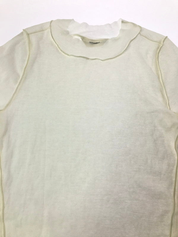 【中古品】【レディース】 TODAYFUL トゥデイフル SHEER CREWNECK LONG T-SHIRTS 12410608 シアー クルーネック ロング Tシャツ カットソー 170-260925-na-01-tagh サイズ：F カラー：ホワイト 万代Net店
