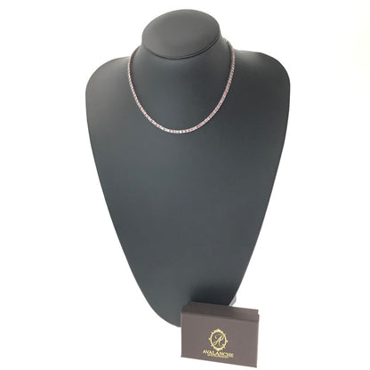 【中古品】【メンズ】 AVALANCHE アヴァランチ SV925 SILVER TENNIS NECKLACE AHNL-D001-3MM-PK シルバー テニス ネックレス アクセサリー 192-260928-na-02-tagh カラー：ピンク 万代Net店