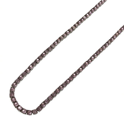 【中古品】【メンズ】 AVALANCHE アヴァランチ SV925 SILVER TENNIS NECKLACE AHNL-D001-3MM-PK シルバー テニス ネックレス アクセサリー 192-260928-na-02-tagh カラー：ピンク 万代Net店