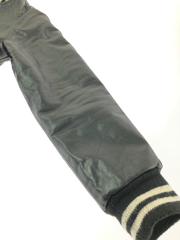 【中古品】【メンズ】 POLO BY RALPH LAUREN ポロバイラルフローレン 90's FULL ZIP LEATHER VARSITY JACKET KK-RL-CW-0203 インパクト21 パーカー 146-260930-rt-12-tagh サイズ：M カラー：ブラック 万代Net店