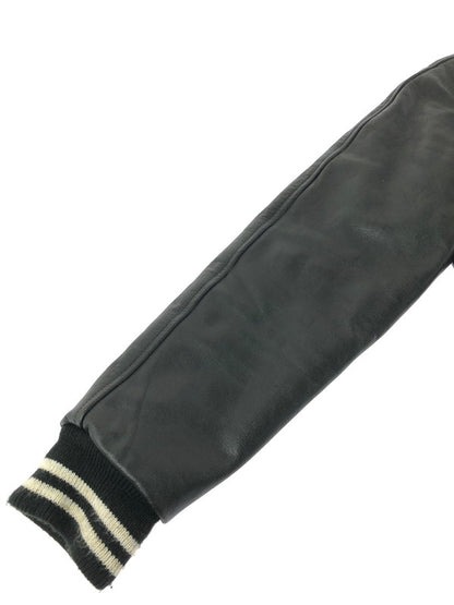 【中古品】【メンズ】 POLO BY RALPH LAUREN ポロバイラルフローレン 90's FULL ZIP LEATHER VARSITY JACKET KK-RL-CW-0203 インパクト21 パーカー 146-260930-rt-12-tagh サイズ：M カラー：ブラック 万代Net店