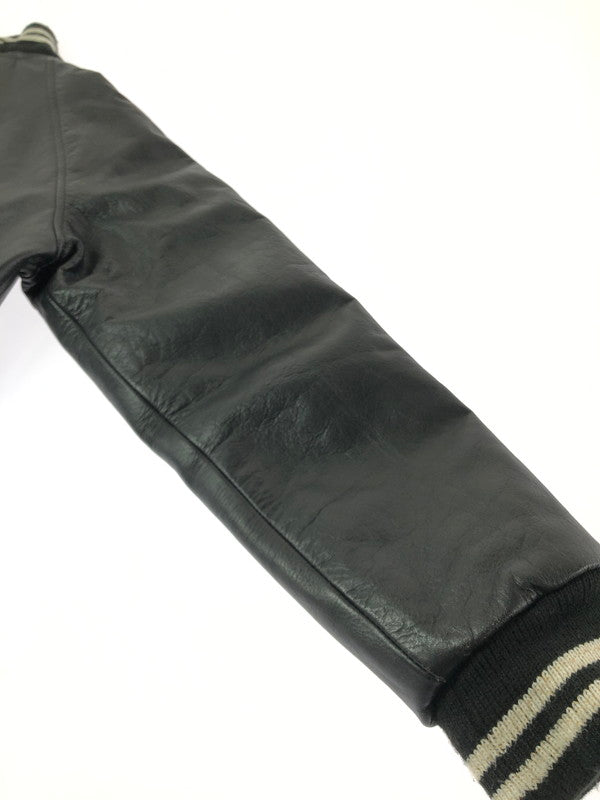 【中古品】【メンズ】 POLO BY RALPH LAUREN ポロバイラルフローレン 90's FULL ZIP LEATHER VARSITY JACKET KK-RL-CW-0203 インパクト21 パーカー 146-260930-rt-12-tagh サイズ：M カラー：ブラック 万代Net店