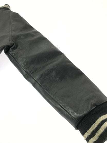 【中古品】【メンズ】 POLO BY RALPH LAUREN ポロバイラルフローレン 90's FULL ZIP LEATHER VARSITY JACKET KK-RL-CW-0203 インパクト21 パーカー 146-260930-rt-12-tagh サイズ：M カラー：ブラック 万代Net店