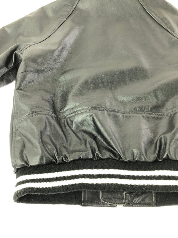 【中古品】【メンズ】 POLO BY RALPH LAUREN ポロバイラルフローレン 90's FULL ZIP LEATHER VARSITY JACKET KK-RL-CW-0203 インパクト21 パーカー 146-260930-rt-12-tagh サイズ：M カラー：ブラック 万代Net店