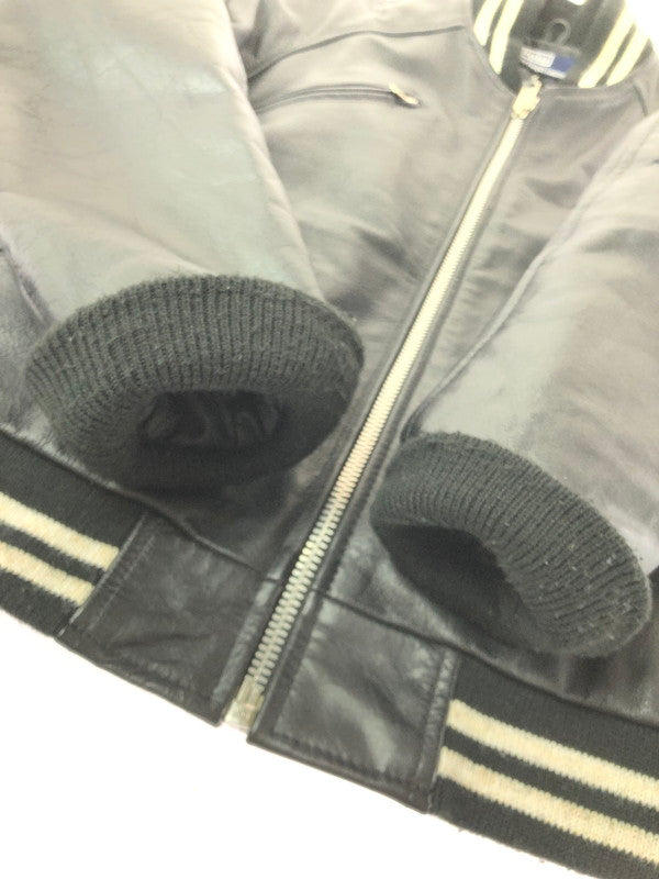 【中古品】【メンズ】 POLO BY RALPH LAUREN ポロバイラルフローレン 90's FULL ZIP LEATHER VARSITY JACKET KK-RL-CW-0203 インパクト21 パーカー 146-260930-rt-12-tagh サイズ：M カラー：ブラック 万代Net店