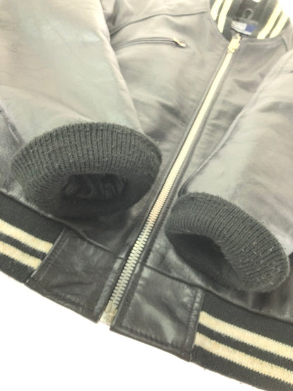 【中古品】【メンズ】 POLO BY RALPH LAUREN ポロバイラルフローレン 90's FULL ZIP LEATHER VARSITY JACKET KK-RL-CW-0203 インパクト21 パーカー 146-260930-rt-12-tagh サイズ：M カラー：ブラック 万代Net店