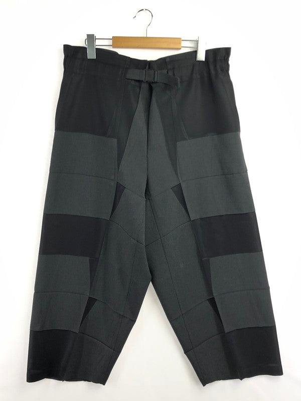 【中古品】【メンズ】 ME ISSEY MIYAKE ミー イッセイミヤケ PRESSED PLEAT PRINTED WIDE LEG PANTS MI01FF801 プレス プリーツ プリント ワイドパンツ ボトムス 168-261001-na-10-tagh サイズ：F カラー：ブラック/グレー 万代Net店