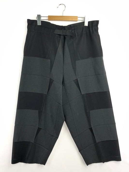 【中古品】【メンズ】 ME ISSEY MIYAKE ミー イッセイミヤケ PRESSED PLEAT PRINTED WIDE LEG PANTS MI01FF801 プレス プリーツ プリント ワイドパンツ ボトムス 168-261001-na-10-tagh サイズ：F カラー：ブラック/グレー 万代Net店