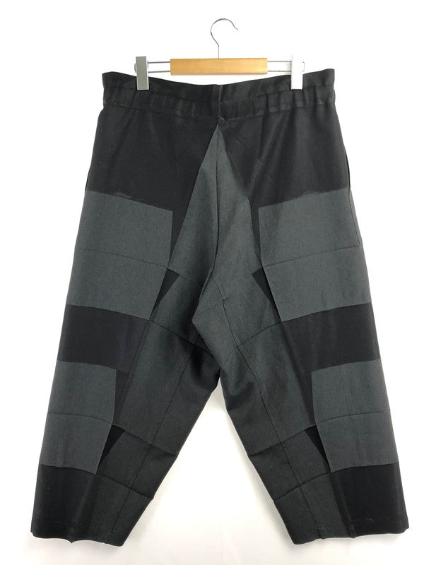 【中古品】【メンズ】 ME ISSEY MIYAKE ミー イッセイミヤケ PRESSED PLEAT PRINTED WIDE LEG PANTS MI01FF801 プレス プリーツ プリント ワイドパンツ ボトムス 168-261001-na-10-tagh サイズ：F カラー：ブラック/グレー 万代Net店