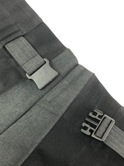 【中古品】【メンズ】 ME ISSEY MIYAKE ミー イッセイミヤケ PRESSED PLEAT PRINTED WIDE LEG PANTS MI01FF801 プレス プリーツ プリント ワイドパンツ ボトムス 168-261001-na-10-tagh サイズ：F カラー：ブラック/グレー 万代Net店