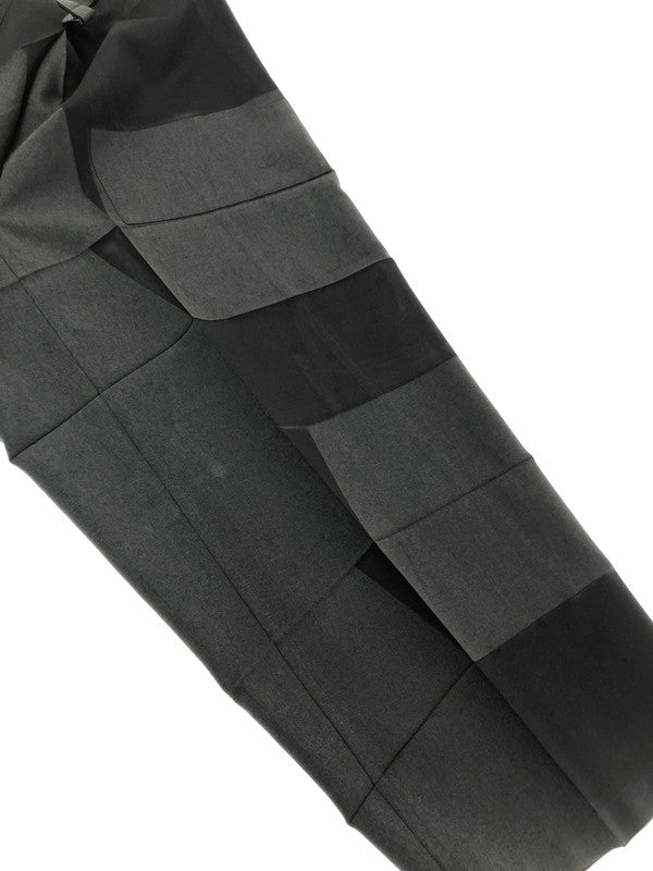 【中古品】【メンズ】 ME ISSEY MIYAKE ミー イッセイミヤケ PRESSED PLEAT PRINTED WIDE LEG PANTS MI01FF801 プレス プリーツ プリント ワイドパンツ ボトムス 168-261001-na-10-tagh サイズ：F カラー：ブラック/グレー 万代Net店