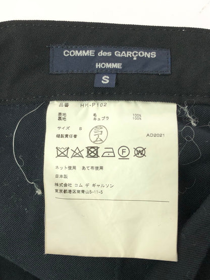 【中古品】【メンズ】 COMME DES GARCONS HOMME コムデギャルソンオム WOOL POPLIN 1-PLEAT PANTS HH-P102 ウール ポップリン 1プリーツ パンツ 151-261002-rt-15-tagh サイズ：S カラー：ブラック 万代Net店