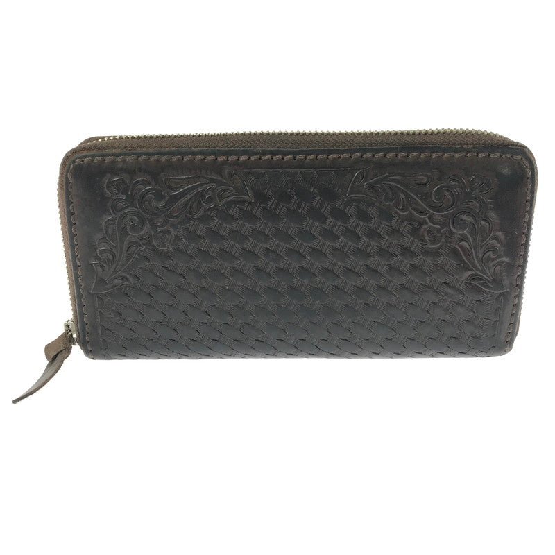 【中古品】【メンズ】 SAAD サード ZIP AROUND LONG LEATHER WALLET ジップ アラウンド ロングウォレット 長財布 200-261013-na-27-tagh カラー：ブラウン 万代Net店