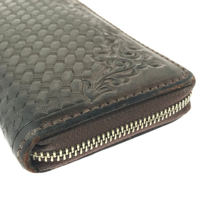 【中古品】【メンズ】 SAAD サード ZIP AROUND LONG LEATHER WALLET ジップ アラウンド ロングウォレット 長財布 200-261013-na-27-tagh カラー：ブラウン 万代Net店